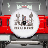 Feral & Free Raccoon Spare Tire Cover Funny 4th of July Cowboy Meme Retro Independence Day - Wonder Print Shop