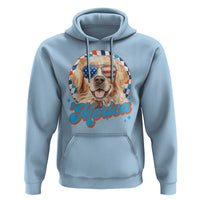 Funny Golden Retriever Merica Hoodie 4th of July Dog Mom Dad Patriotic USA Retro 90s - Wonder Print Shop