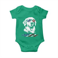 Merica Golden Retriever Baby Onesie 4th of July Dog Patriotic Dog Mom - Wonder Print Shop