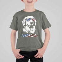 Merica Golden Retriever T Shirt For Kid 4th of July Dog Patriotic Dog Mom - Wonder Print Shop