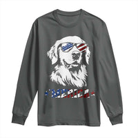 Merica Golden Retriever Long Sleeve Shirt 4th of July Dog Patriotic Dog Mom - Wonder Print Shop