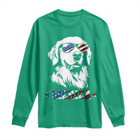 Merica Golden Retriever Long Sleeve Shirt 4th of July Dog Patriotic Dog Mom - Wonder Print Shop