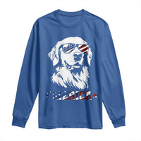 Merica Golden Retriever Long Sleeve Shirt 4th of July Dog Patriotic Dog Mom - Wonder Print Shop