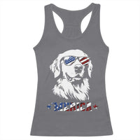 Merica Golden Retriever Racerback Tank Top 4th of July Dog Patriotic Dog Mom - Wonder Print Shop