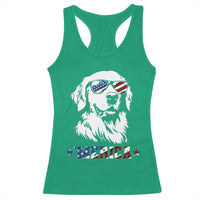 Merica Golden Retriever Racerback Tank Top 4th of July Dog Patriotic Dog Mom - Wonder Print Shop