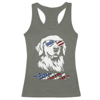 Merica Golden Retriever Racerback Tank Top 4th of July Dog Patriotic Dog Mom - Wonder Print Shop