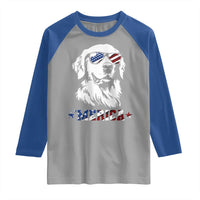 Merica Golden Retriever Raglan Shirt 4th of July Dog Patriotic Dog Mom - Wonder Print Shop