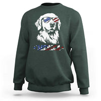 Merica Golden Retriever Sweatshirt 4th of July Dog Patriotic Dog Mom - Wonder Print Shop