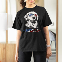 Merica Golden Retriever T Shirt For Women 4th of July Dog Patriotic Dog Mom - Wonder Print Shop