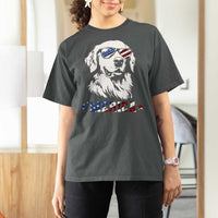 Merica Golden Retriever T Shirt For Women 4th of July Dog Patriotic Dog Mom - Wonder Print Shop