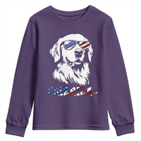 Merica Golden Retriever Youth Sweatshirt 4th of July Dog Patriotic Dog Mom - Wonder Print Shop
