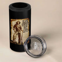 Black Cowboy Nat Love 4 in 1 Can Cooler Tumbler African American Western Rodeo Melanin Black History Texas - Wonder Print Shop