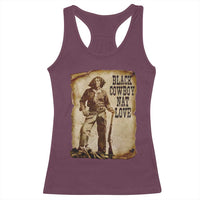 Black Cowboy Nat Love Racerback Tank Top African American Western Rodeo Melanin Black History Texas - Wonder Print Shop