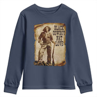 Black Cowboy Nat Love Youth Sweatshirt African American Western Rodeo Melanin Black History Texas - Wonder Print Shop