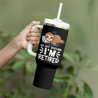 Funny Retirement Gifts Tumbler With Handle Do Not Disturb Im Retired Sloth