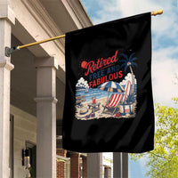 Retirement Gifts For Her Garden Flag Retro Retired Free And Fabulous Beach Summer Vacation Vintage
