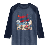 Retirement Gifts For Her Raglan Shirt Retro Retired Free And Fabulous Beach Summer Vacation Vintage