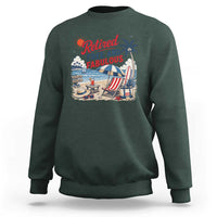 Retirement Gifts For Her Sweatshirt Retro Retired Free And Fabulous Beach Summer Vacation Vintage