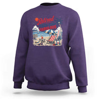 Retirement Gifts For Her Sweatshirt Retro Retired Free And Fabulous Beach Summer Vacation Vintage