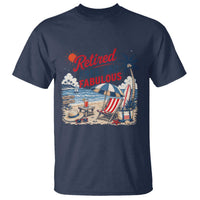 Retirement Gifts For Her T Shirt Retro Retired Free And Fabulous Beach Summer Vacation Vintage
