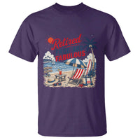 Retirement Gifts For Her T Shirt Retro Retired Free And Fabulous Beach Summer Vacation Vintage