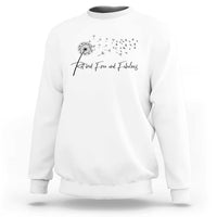 Happy Retirement Gifts For Woman Sweatshirt Retired Free And Fabulous Dandelion