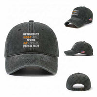 Retirement Loading Washed Cotton Baseball Cap Work Uninstalling Soon To Be Retired Retiring