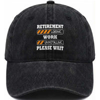 Retirement Loading Washed Cotton Baseball Cap Work Uninstalling Soon To Be Retired Retiring