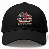 The Legend Has Retired 2026 Baseball Cap American Flag Coworker Retirement Gifts I Worked My Whole Life For This