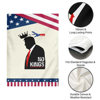 No Kings Garden Flag Funny Resist Meme