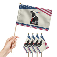 No Kings Patriotic Handheld Flag Funny Resist Meme