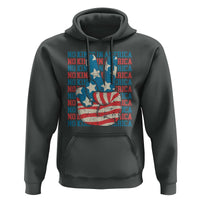 No Kings In America Hoodie USA Flag Peace Sign Hand 4th of July Patriotic - Wonder Print Shop