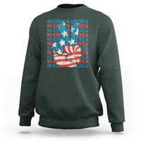 No Kings In America Sweatshirt USA Flag Peace Sign Hand 4th of July Patriotic - Wonder Print Shop