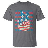 No Kings In America T Shirt USA Flag Peace Sign Hand 4th of July Patriotic - Wonder Print Shop