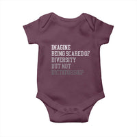 Imagine Being Scared Of Diversity But Not Dictatorship Baby Onesie Retro Vintage - Wonder Print Shop