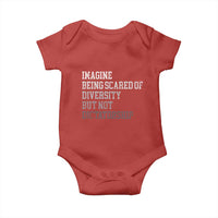 Imagine Being Scared Of Diversity But Not Dictatorship Baby Onesie Retro Vintage - Wonder Print Shop