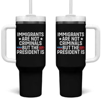 Pro Immigration Tumbler With Handle Social Justice Anti Racism - Wonder Print Shop