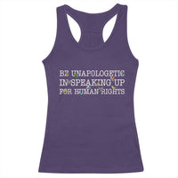Unapologetic Speaking For Human Rights Racerback Tank Top Positive Message Protest Bird Diversity - Wonder Print Shop