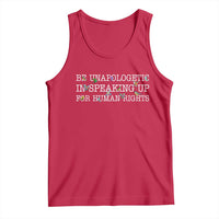 Unapologetic Speaking For Human Rights Tank Top Positive Message Protest Bird Diversity - Wonder Print Shop