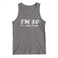 Funny 70th Birthday Gag Gift Tank Top Vintage I'm 10 In Dog Years Funny Turning 70 Year Old - Wonder Print Shop