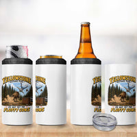 Yellowstone National Park Do Not Pet The Fluffy Cows Bison 4 in 1 Can Cooler Tumbler