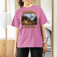 Yellowstone National Park Do Not Pet The Fluffy Cows Bison T Shirt For Women