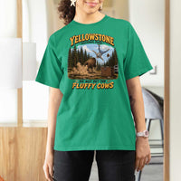 Yellowstone National Park Do Not Pet The Fluffy Cows Bison T Shirt For Women