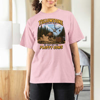 Yellowstone National Park Do Not Pet The Fluffy Cows Bison T Shirt For Women