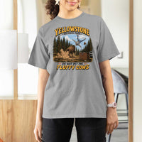 Yellowstone National Park Do Not Pet The Fluffy Cows Bison T Shirt For Women