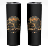 Vintage Yellowstone National Park Vintage Bison Geyser Skinny Tumbler Wyoming Montana Idaho Hiking Camping