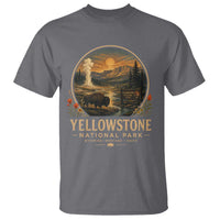 Vintage Yellowstone National Park Vintage Bison Geyser T Shirt Wyoming Montana Idaho Hiking Camping