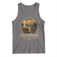 Vintage Yellowstone National Park Vintage Bison Geyser Tank Top Wyoming Montana Idaho Hiking Camping