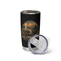 Vintage Yellowstone National Park Vintage Bison Geyser Tumbler Cup Wyoming Montana Idaho Hiking Camping