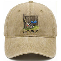 Jimothy Raccoon Washed Cotton Baseball Cap Cute Seattle Trash Panda Viral Meme